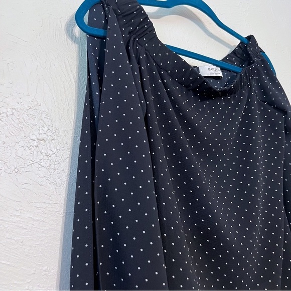 Bailey 44 Womens Navy Off The Shoulder Boxy Long Tie Sleeve Blouse XS - Picture 5 of 9